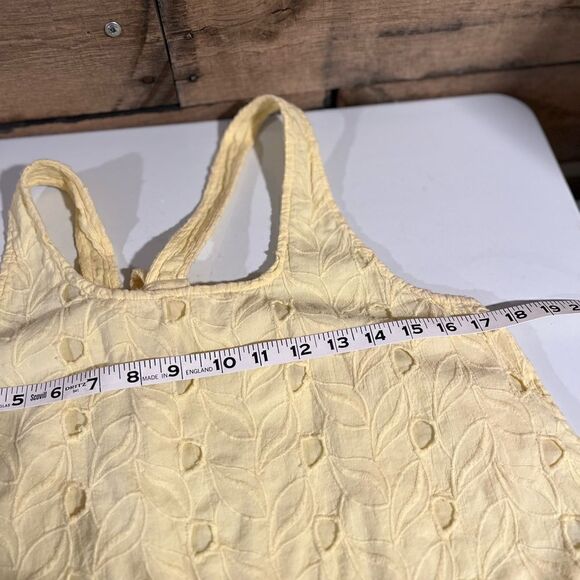 House of  Harlow yellow eyelet cropped tank - S - Picture 7 of 9